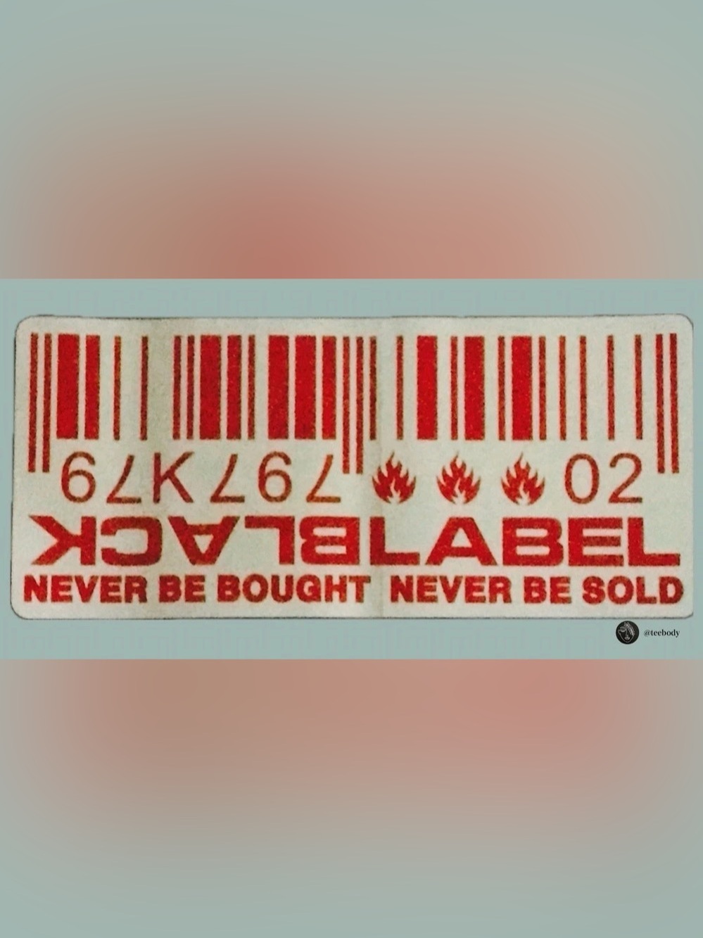 VTG NOS Black Label Skateboards John Lucero Barcode Sticker XL 18"x8" Flame Deca